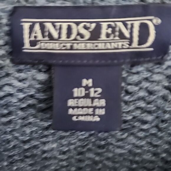 Lands' End Chunky Knit Wool Sweater Womens Size 10-12 M Thick Crewneck Oversize - Picture 2 of 7